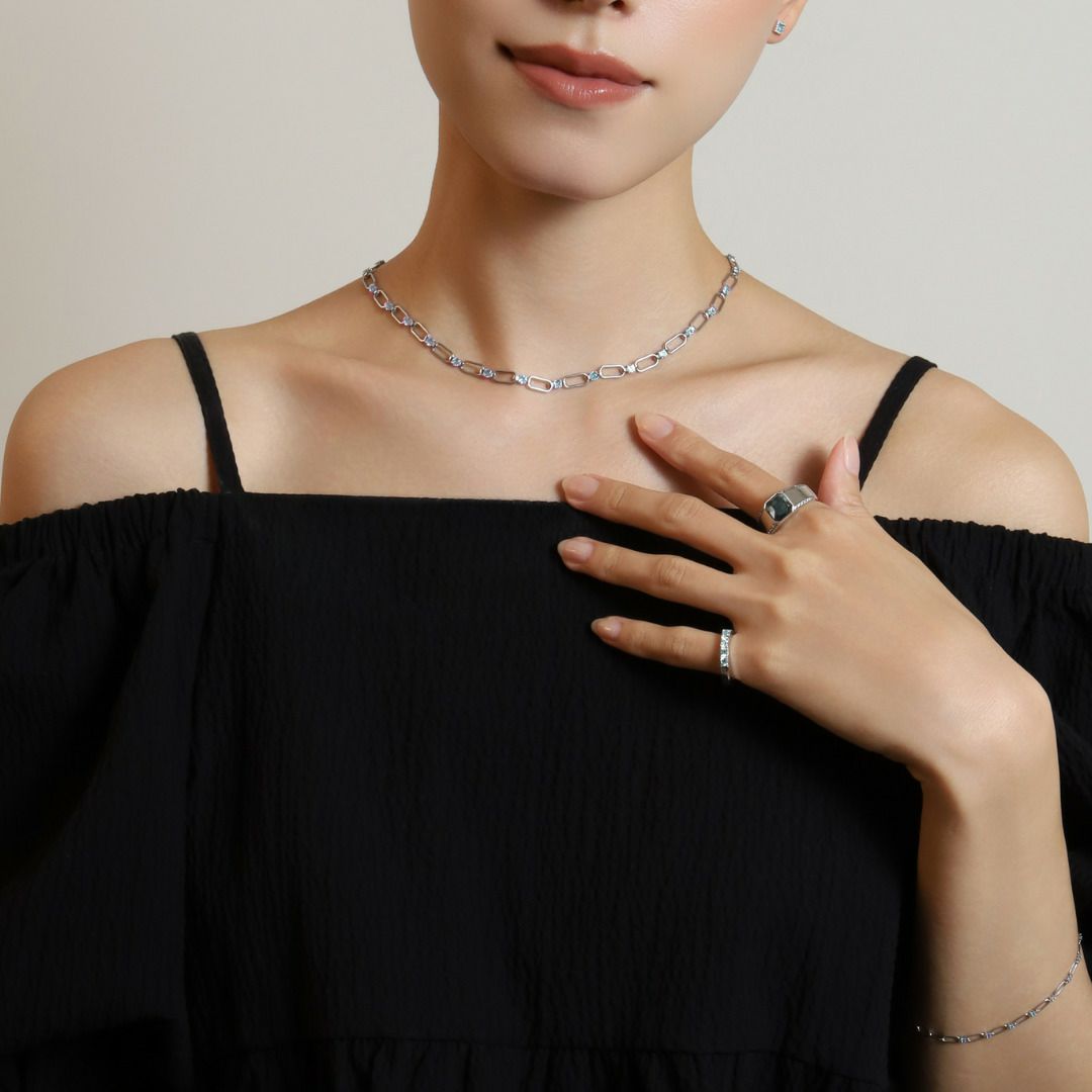 INTERLACE NECKLACE【LUXE】（SILVER） | CEL-CEL